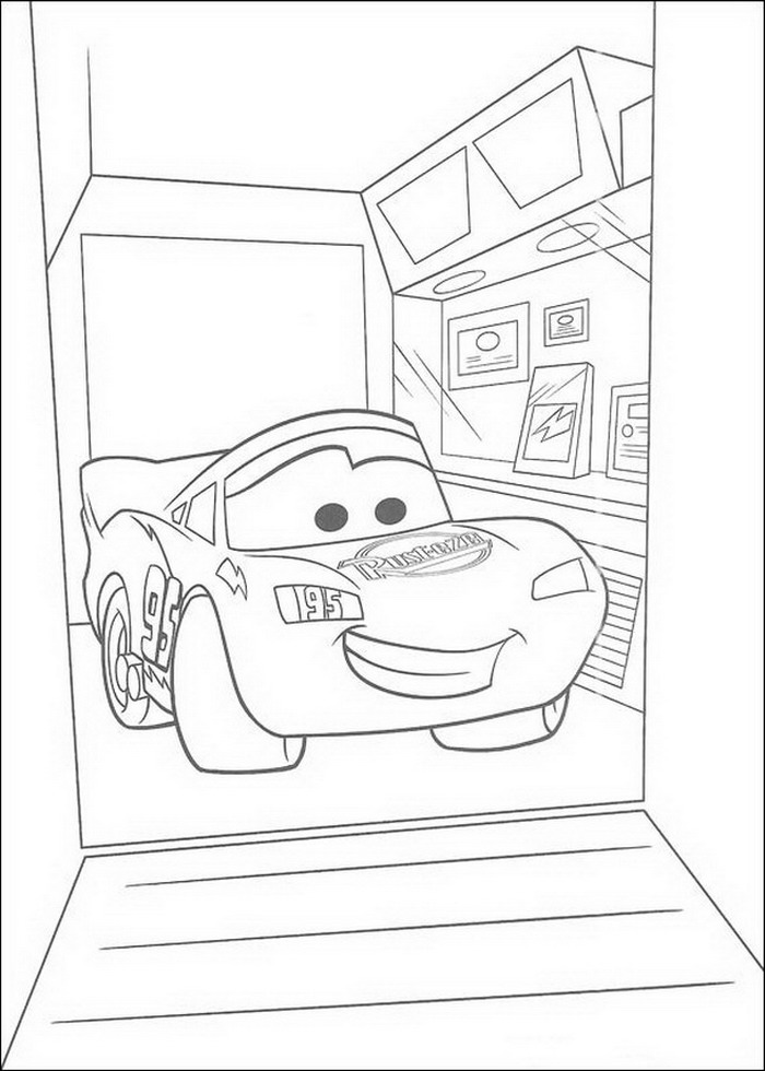 Plansa de colorat cu Cars pixar 71 203